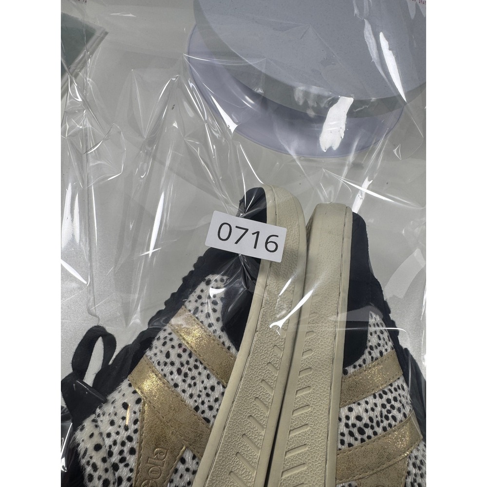 Gola Superslam Women's Sneakers Low Top Black Gold Cheetah Faux Fur Size 9‎ - Picture 14 of 14